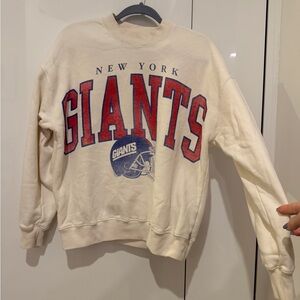NFL New York Giants Cream Crewneck Sweater